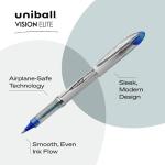 uni-ball Vision Elite Blue Rollerball Pens, 12 Count