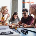 Shuttle Art 100-Pack Retractable Black Gel Pens