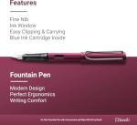 Lamy AL-Star Black Purple Fine Nib Pen Set