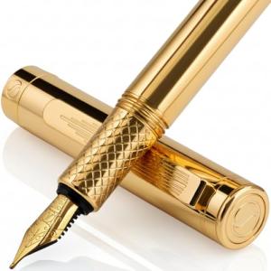 Scriveiner Gold Fountain Pen - Award Winning Design