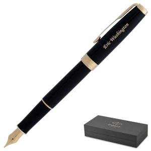 Personalized Parker Sonnet Fountain Pen - Black & Gold