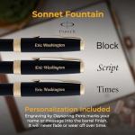 Personalized Parker Sonnet Fountain Pen - Black & Gold