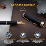 Personalized Parker Sonnet Fountain Pen - Black & Gold