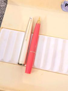 Vintage Pink Sailor Short Fountain Pen with Steel Nib