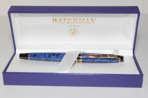 Waterman Expert Vintage Fountain Pen - Marbled Blue
