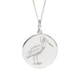 Elegant Silver Bird Pendant with 18-Inch Chain