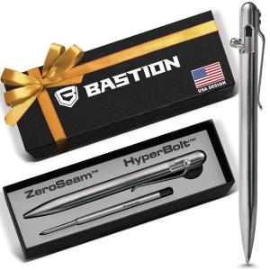 BASTION Slim Stainless Steel Luxury Ballpoint Pen