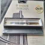 Parker Insignia Matte Black Ball Pen, Vintage Find