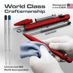 Bastion Rechargeable Red Aluminum Luxury Pen