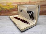 Montblanc Meisterstück Burgundy Gold Trim Ballpoint Pen