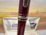 Montblanc Meisterstück Burgundy Gold Trim Ballpoint Pen