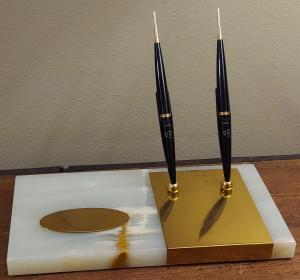 Parker 45 Fountain Pen Desk Set with Onyx Base