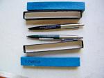 Vintage Parker Black & Blue Pens Set