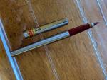 Vintage Steel Red Sailor Trident Fountain Pen