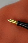 Vintage Black and Gold Fountain Pen with Medium Nib