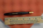 Vintage Black and Gold Fountain Pen with Medium Nib