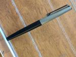 Vtg Black Steel  Montblanc 420 Style Fountain Pen - Steel M Nib