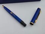 Vintage WATERMAN Retractable Blue Ballpoint Pen w/ Box France Port Of Rotterdam