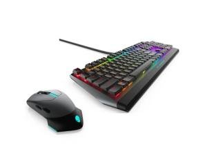 Alienware Genuine Mechanical Low-Profile RGB Keyboard AW510K with AW610M Wired/Wireless Gaming Mouse for Aurora R11 R10 Area 51m R2 M17 R3 Plus Notebook Pen Light (Dark Side of The Moon)