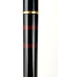 Vtg Waterman Fountain and Ball Point Pen Set Red & Black Gold Trim Leather Case!