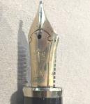 Sailor Magellan Jade Fountain Pen Broad 14K Gold Nib Celluloid Chrome Blue Ink