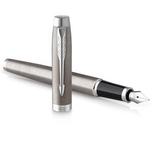 PARKER IM Stainless Steel Fountain Pen with Chrome Trim