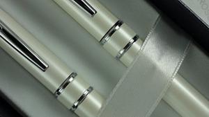 Cross Stratford Pearlescent White Ballpoint and Pencil Set