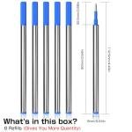 WANFRES Luxury 0.5mm Gel Ink Pen Refills 6-Pack