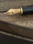 Montblanc Meisterstück Black Gold Trim Fountain Pen