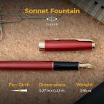Parker Sonnet Engraved Fountain Pen - Red Lacquer