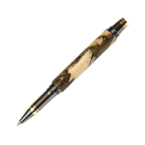 The Lanier Elite Rollerball Pen in Gun Metal Spalted Hackberry