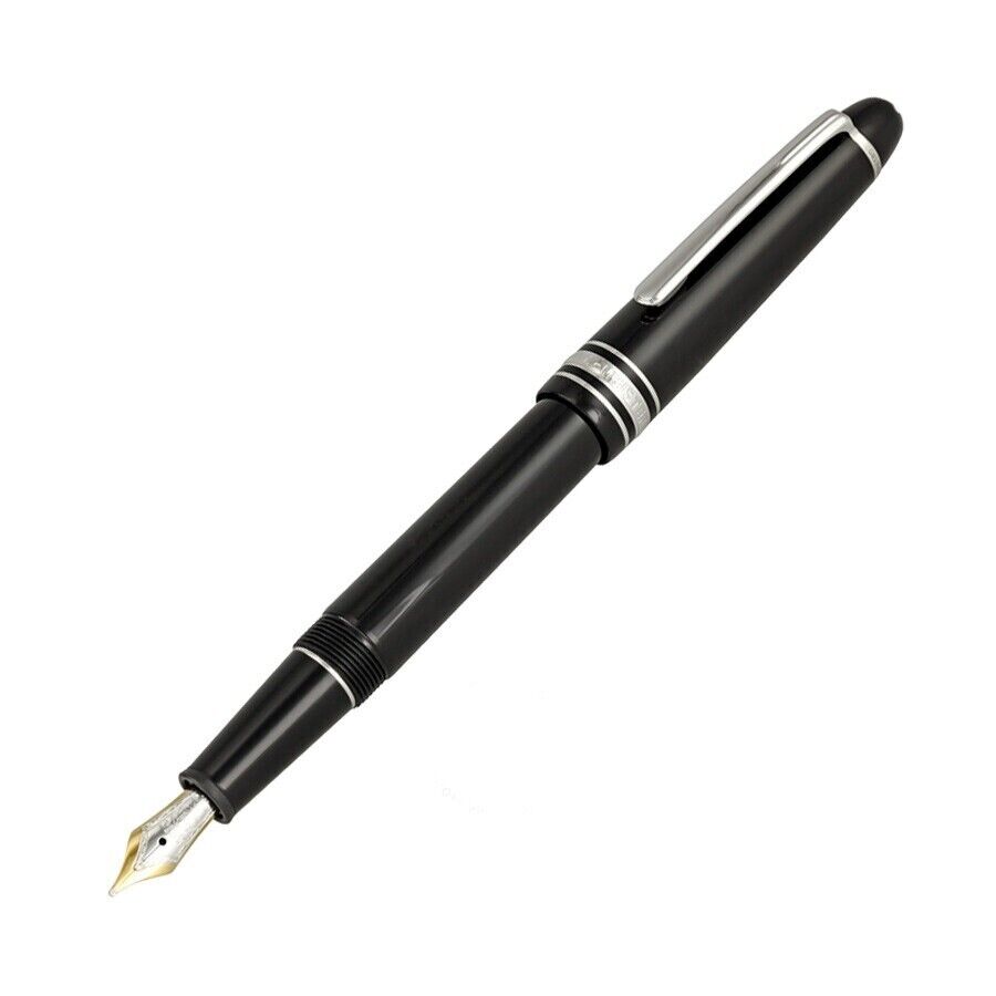 MONTBLANC Meisterstuck 145 Platinum Fountain Pen with Leather Case