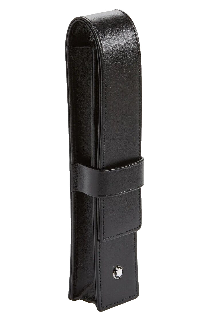 MONTBLANC Meisterstuck 145 Platinum Fountain Pen with Leather Case