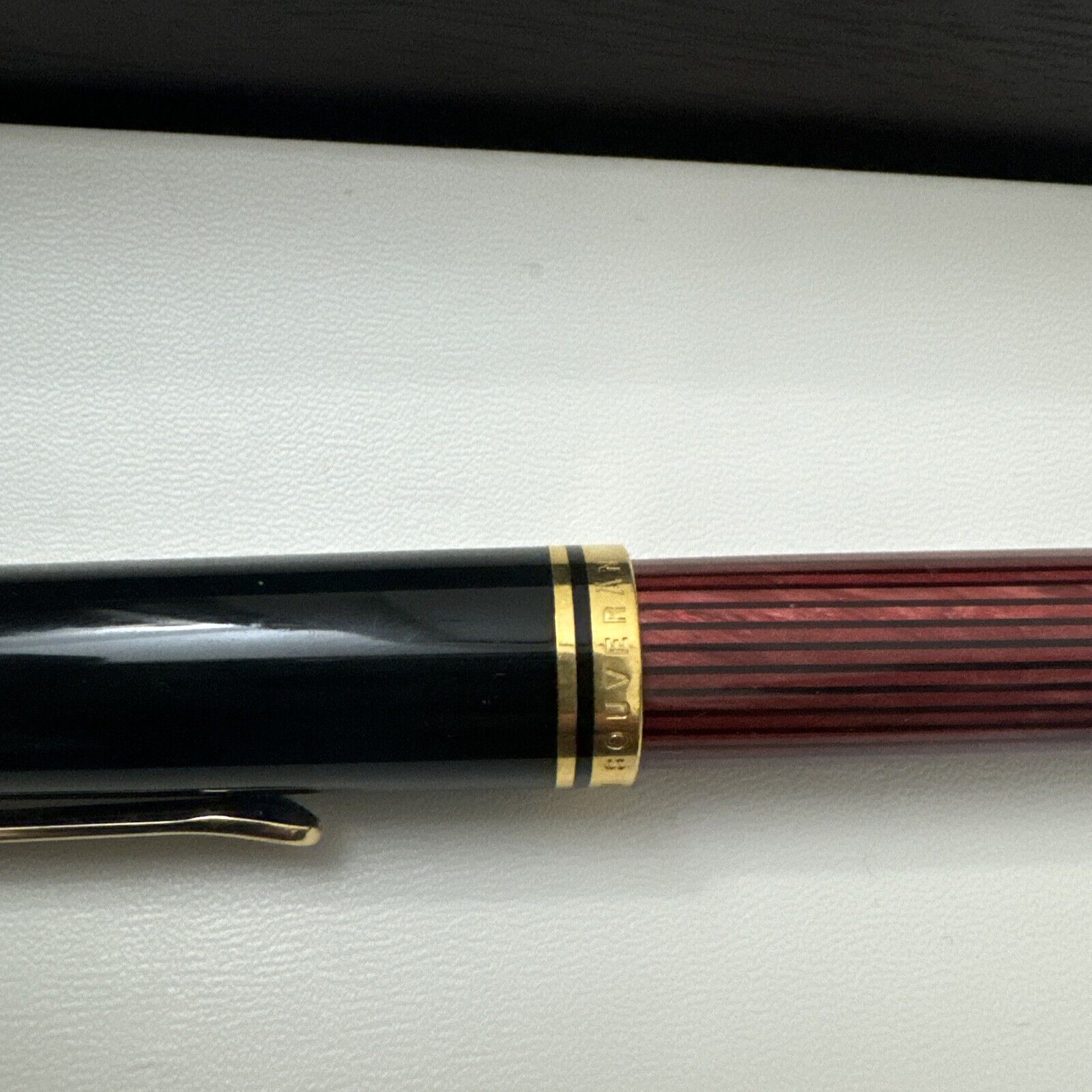 Black & Red Pelikan Souveran M600 Fountain Pen Gold