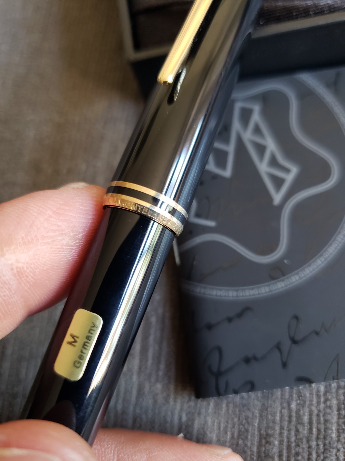 Montblanc Classic Black Fountain Pen, Vintage 14K