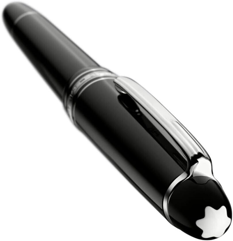 MONTBLANC MEISTERSTUCK 145 Black Platinum Fountain Pen with Leather Case