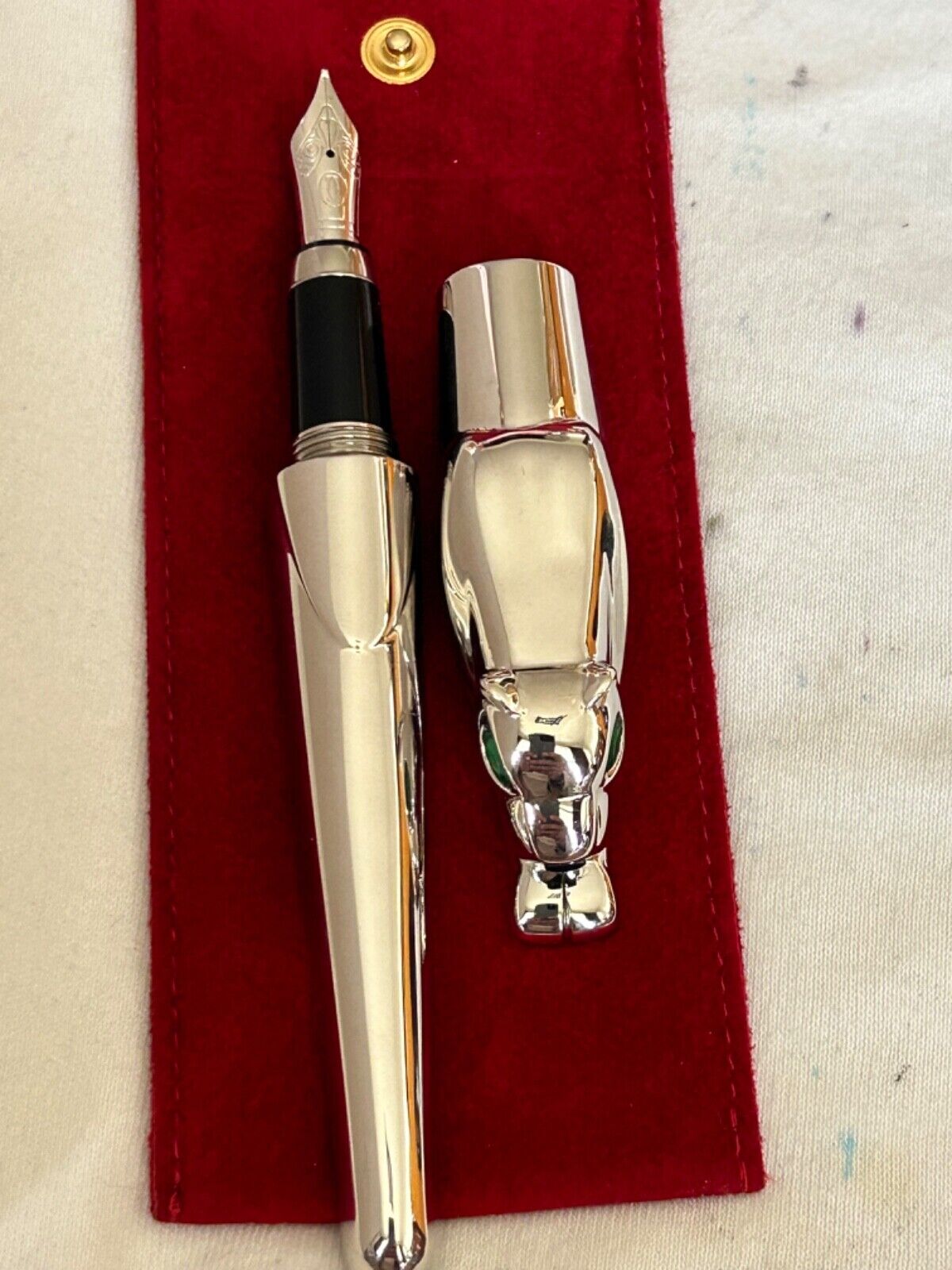 Cartier Panthere Limited Edition Sterling Silver Fountain Pen