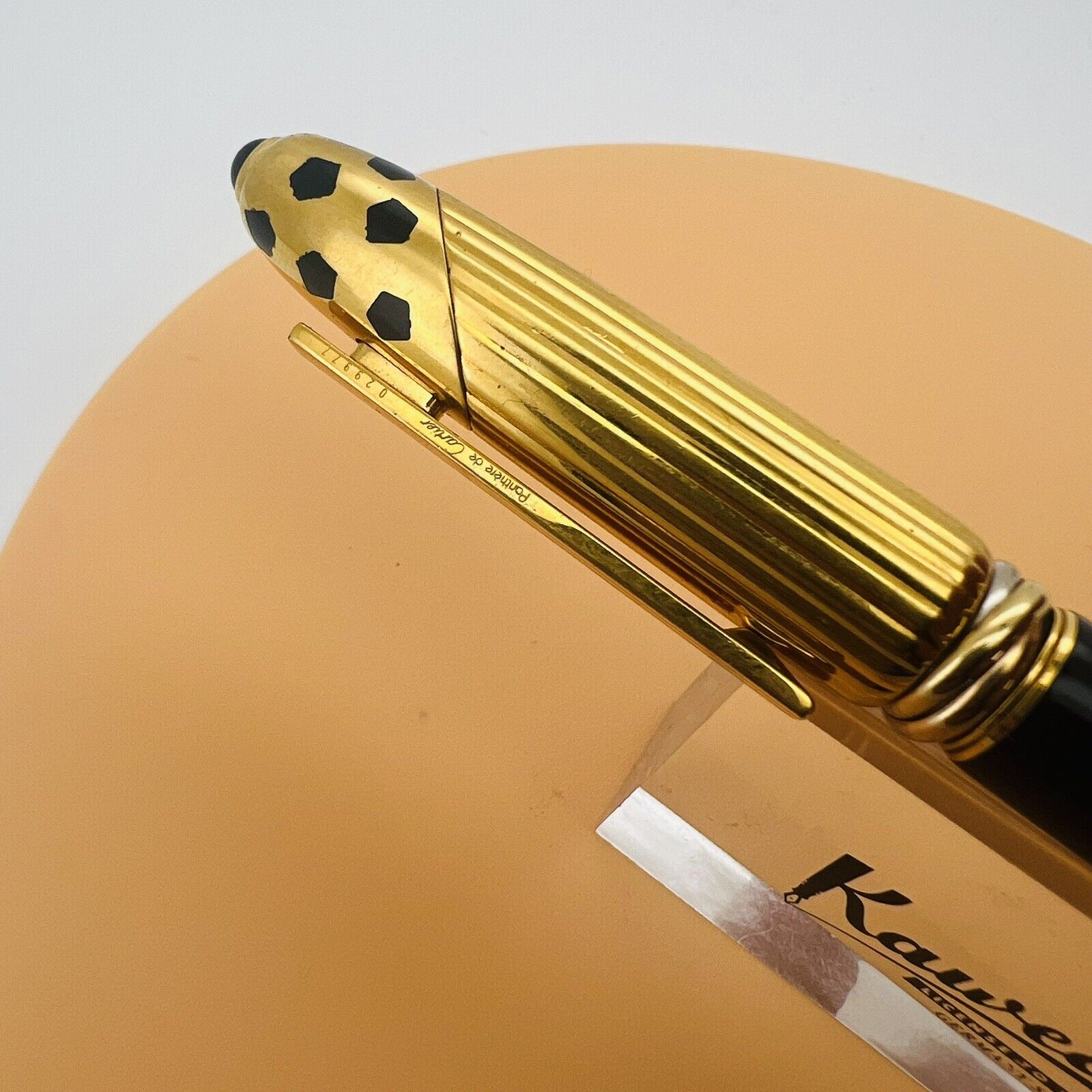 Cartier Panthere Black Gold Fountain Pen, 18K Nib