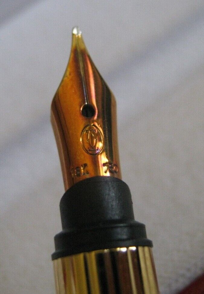 Cartier Trinity Godron Fountain Pen 18K Nib 379265