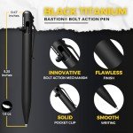 BASTION® Titanium Black Luxury Bolt Action Pen