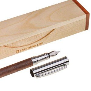 LACHIEVA Luxury Walnut Fountain Pen Set