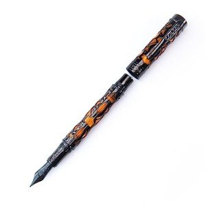 Conklin Endura Deco Crest Orange Fountain Pen