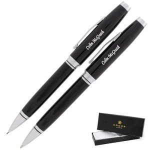 Personalized Cross Coventry Black Ballpoint & Pencil Set