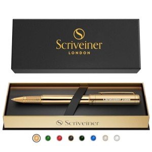 Personalized Gold Rollerball Pen - Luxury Gift Set