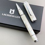 LACHIEVA Luxury Mother of Pearl Rollerball Pen Set