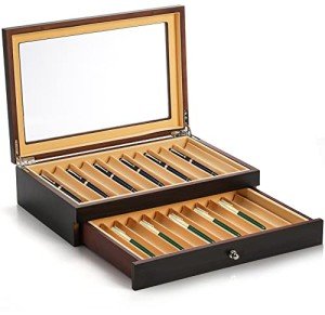 Ebony Wood 23-Slot Fountain Pen Display Box