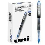 Uniball Vision Elite Blue Rollerball Pens, 12-Pack