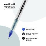 uni-ball Vision Elite Blue Rollerball Pens, 12 Count