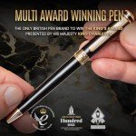 Elegant Black Lacquer Ballpoint Pen with Gold Accents