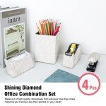 Crystal Bling Luxury Desk Accessory Set for Women